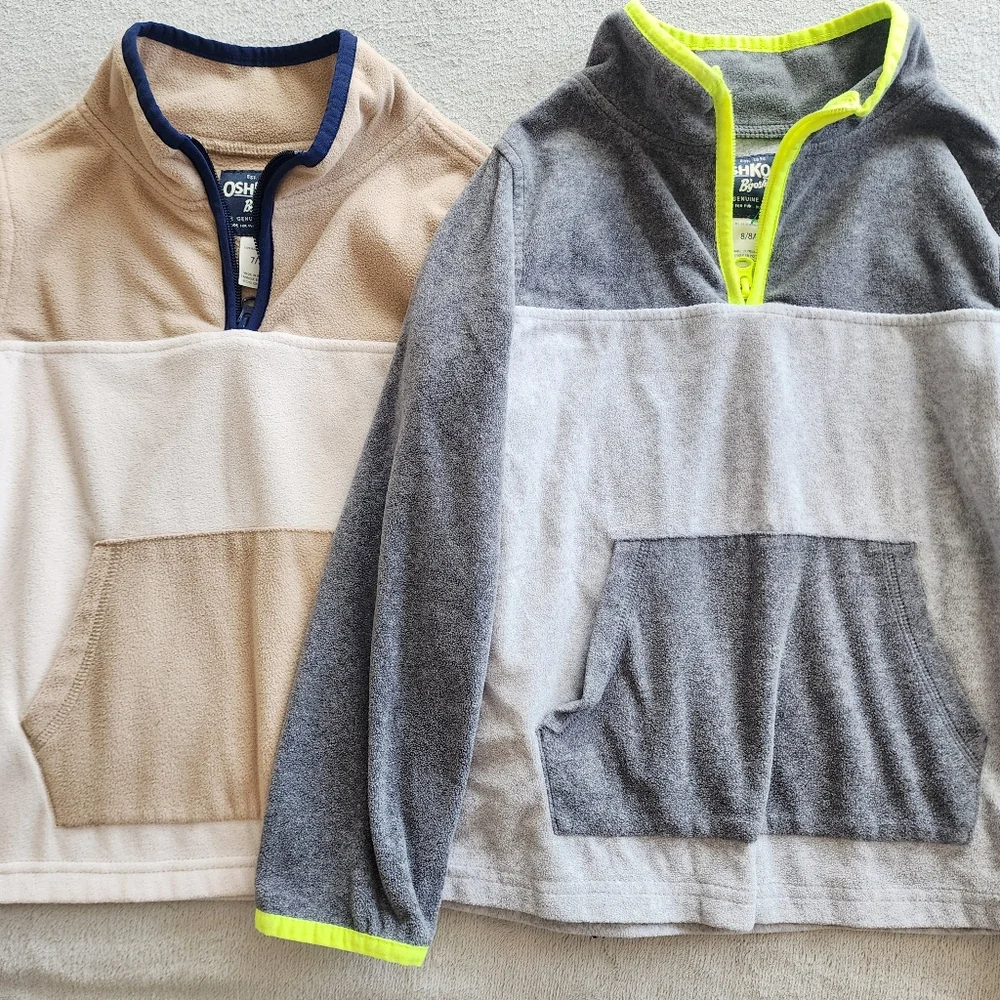 Oshkosh Size 7/8 Fleece Quarter‎ Zip Sweaters